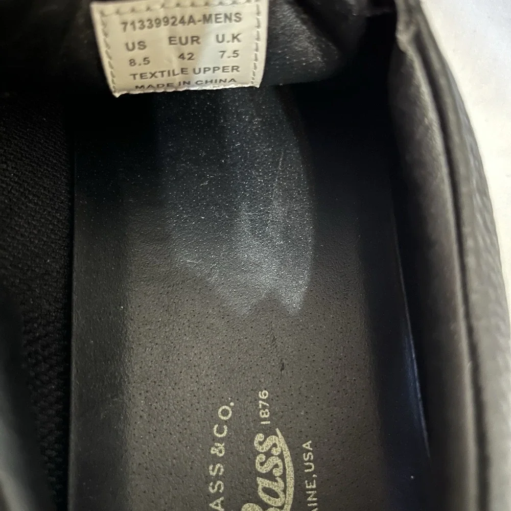 Comfort Shoes G.H. Bass & Co.‎ Vegan Leather 71339924A 2-Tone Black  Men's 8.5